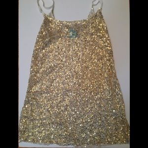 H.I.P. Happening in the Point Gold Sequin Tank Top